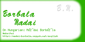 borbala madai business card